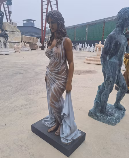 Garden Life Size Lost Wax Casting Bronze Children Playing Bronze Figure Chidlren Statue