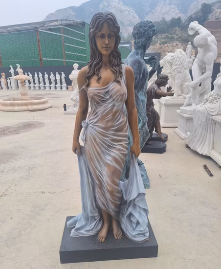 Garden Life Size Lost Wax Casting Bronze Children Playing Bronze Figure Chidlren Statue